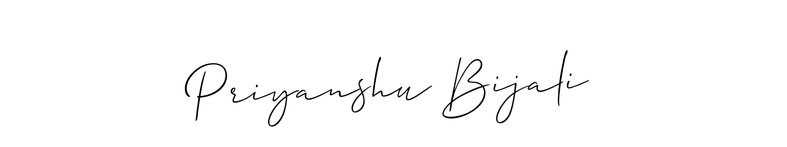 How to make Priyanshu Bijali signature? Allison_Script is a professional autograph style. Create handwritten signature for Priyanshu Bijali name. Priyanshu Bijali signature style 2 images and pictures png