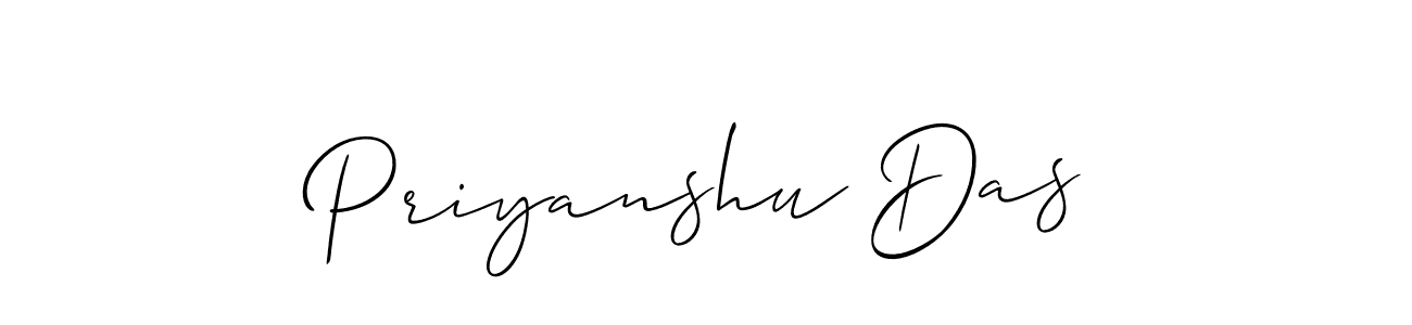 You should practise on your own different ways (Allison_Script) to write your name (Priyanshu Das) in signature. don't let someone else do it for you. Priyanshu Das signature style 2 images and pictures png