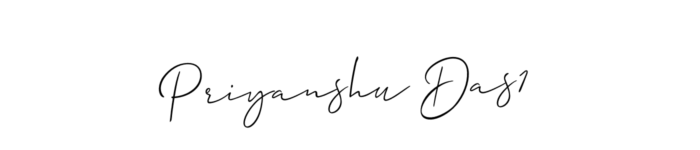 Make a short Priyanshu Das1 signature style. Manage your documents anywhere anytime using Allison_Script. Create and add eSignatures, submit forms, share and send files easily. Priyanshu Das1 signature style 2 images and pictures png