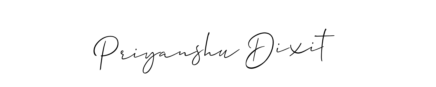 Design your own signature with our free online signature maker. With this signature software, you can create a handwritten (Allison_Script) signature for name Priyanshu Dixit. Priyanshu Dixit signature style 2 images and pictures png