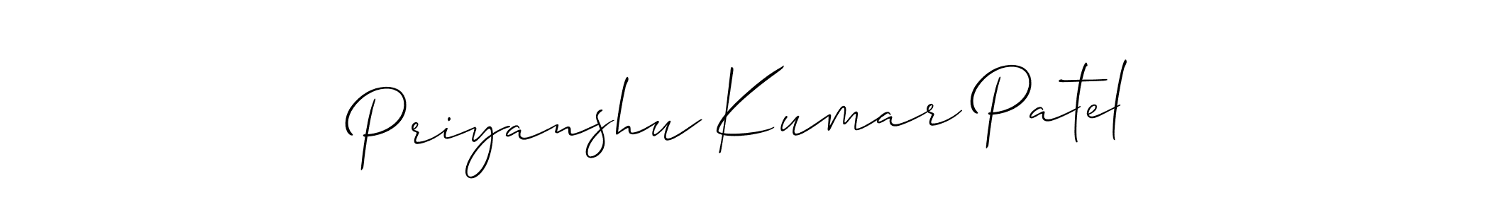 Use a signature maker to create a handwritten signature online. With this signature software, you can design (Allison_Script) your own signature for name Priyanshu Kumar Patel. Priyanshu Kumar Patel signature style 2 images and pictures png