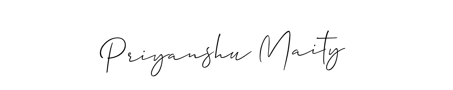 Allison_Script is a professional signature style that is perfect for those who want to add a touch of class to their signature. It is also a great choice for those who want to make their signature more unique. Get Priyanshu Maity name to fancy signature for free. Priyanshu Maity signature style 2 images and pictures png