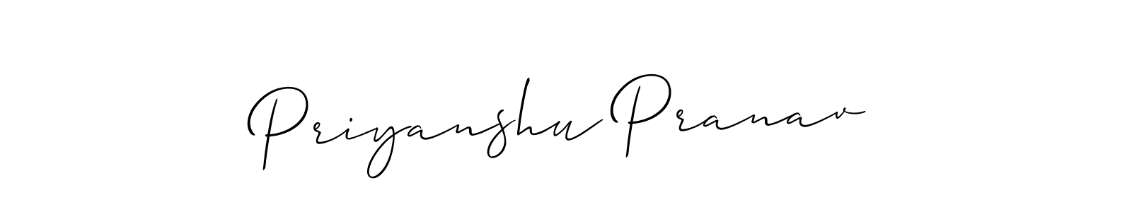 You should practise on your own different ways (Allison_Script) to write your name (Priyanshu Pranav) in signature. don't let someone else do it for you. Priyanshu Pranav signature style 2 images and pictures png