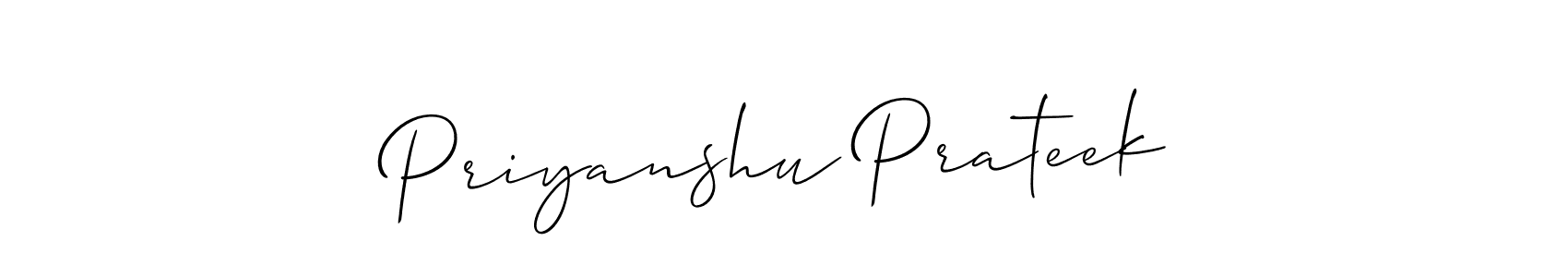 It looks lik you need a new signature style for name Priyanshu Prateek. Design unique handwritten (Allison_Script) signature with our free signature maker in just a few clicks. Priyanshu Prateek signature style 2 images and pictures png