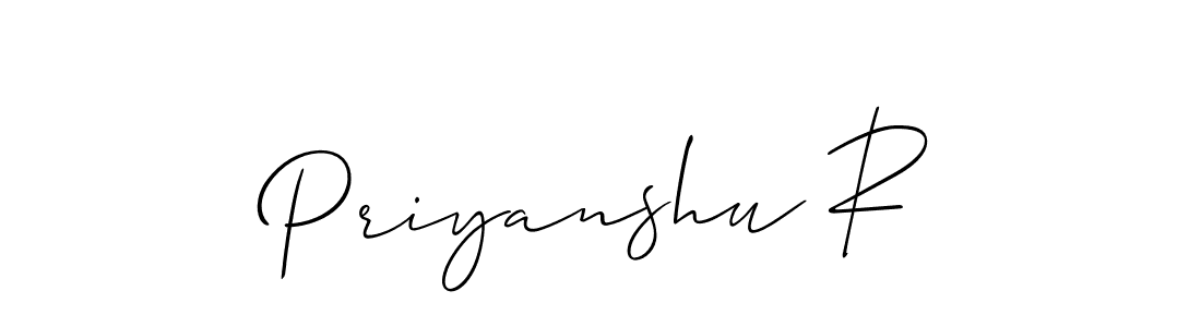 Use a signature maker to create a handwritten signature online. With this signature software, you can design (Allison_Script) your own signature for name Priyanshu R. Priyanshu R signature style 2 images and pictures png