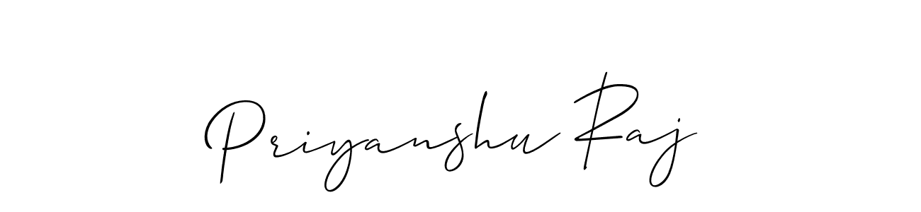 Also we have Priyanshu Raj name is the best signature style. Create professional handwritten signature collection using Allison_Script autograph style. Priyanshu Raj signature style 2 images and pictures png