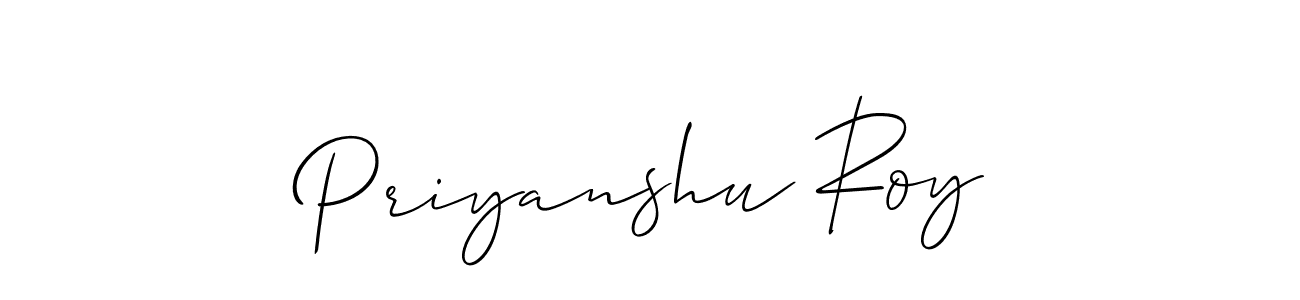 It looks lik you need a new signature style for name Priyanshu Roy. Design unique handwritten (Allison_Script) signature with our free signature maker in just a few clicks. Priyanshu Roy signature style 2 images and pictures png