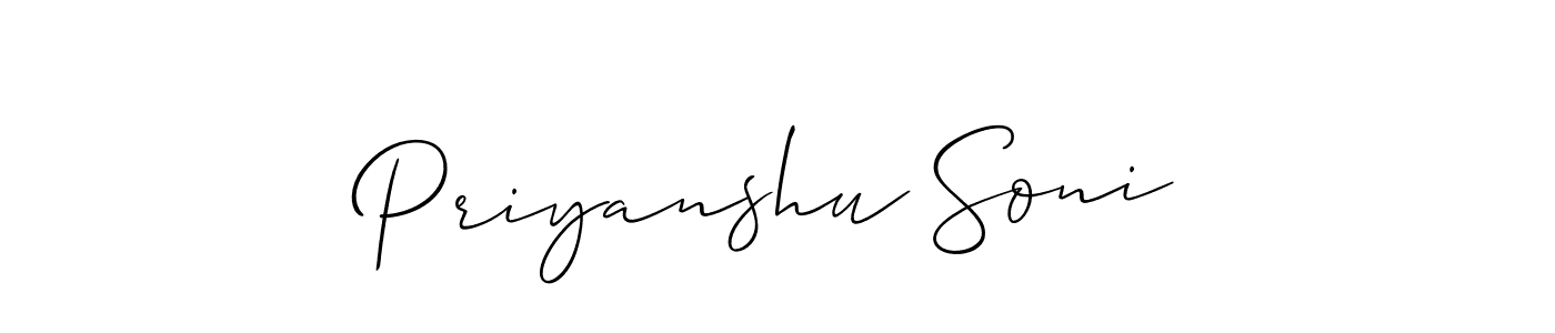 Make a beautiful signature design for name Priyanshu Soni. Use this online signature maker to create a handwritten signature for free. Priyanshu Soni signature style 2 images and pictures png