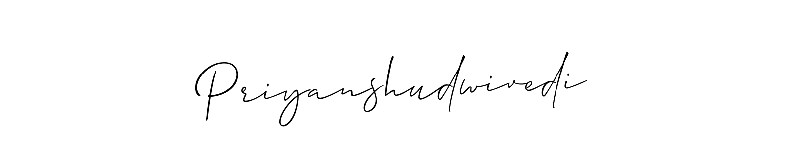 How to make Priyanshudwivedi signature? Allison_Script is a professional autograph style. Create handwritten signature for Priyanshudwivedi name. Priyanshudwivedi signature style 2 images and pictures png