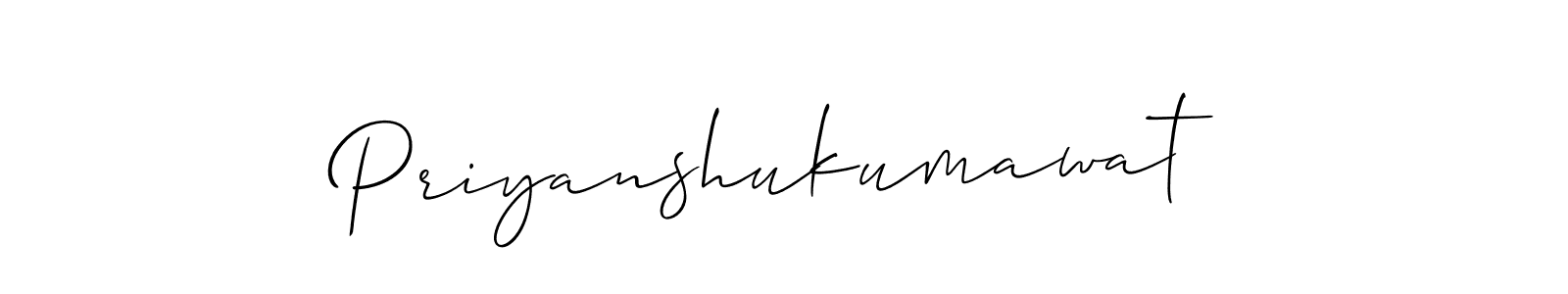 Priyanshukumawat stylish signature style. Best Handwritten Sign (Allison_Script) for my name. Handwritten Signature Collection Ideas for my name Priyanshukumawat. Priyanshukumawat signature style 2 images and pictures png