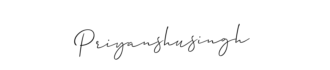 Priyanshusingh stylish signature style. Best Handwritten Sign (Allison_Script) for my name. Handwritten Signature Collection Ideas for my name Priyanshusingh. Priyanshusingh signature style 2 images and pictures png