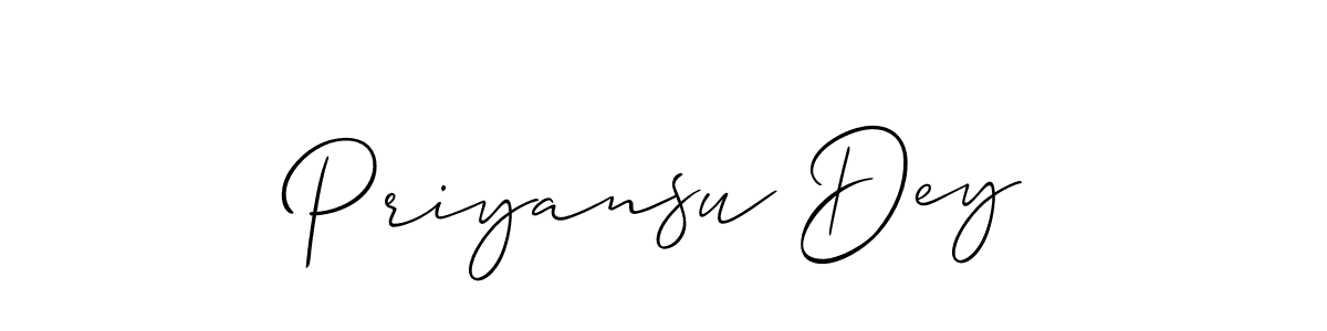 How to make Priyansu Dey signature? Allison_Script is a professional autograph style. Create handwritten signature for Priyansu Dey name. Priyansu Dey signature style 2 images and pictures png