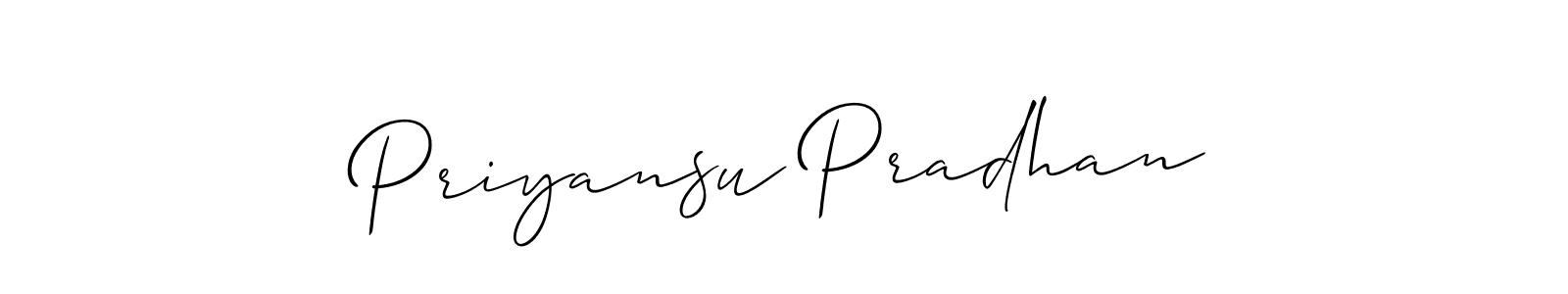 You should practise on your own different ways (Allison_Script) to write your name (Priyansu Pradhan) in signature. don't let someone else do it for you. Priyansu Pradhan signature style 2 images and pictures png