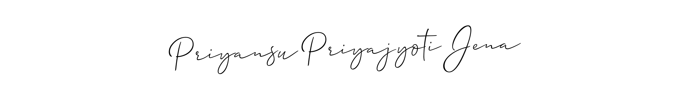 How to make Priyansu Priyajyoti Jena signature? Allison_Script is a professional autograph style. Create handwritten signature for Priyansu Priyajyoti Jena name. Priyansu Priyajyoti Jena signature style 2 images and pictures png