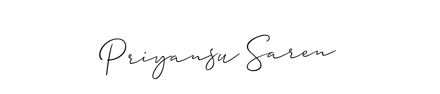 This is the best signature style for the Priyansu Saren name. Also you like these signature font (Allison_Script). Mix name signature. Priyansu Saren signature style 2 images and pictures png