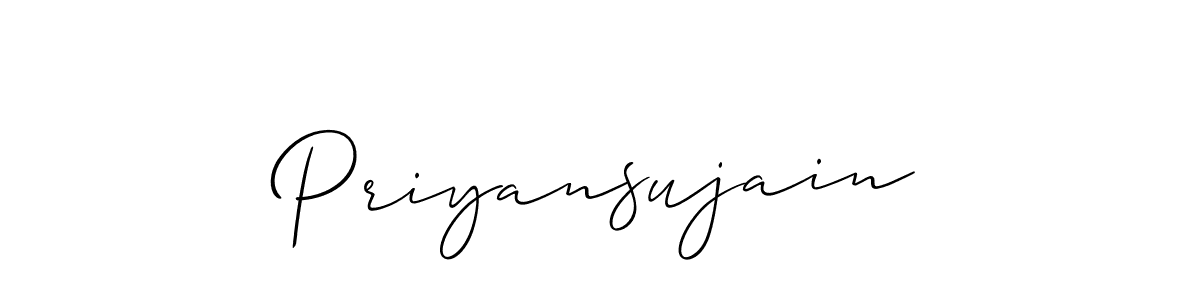 It looks lik you need a new signature style for name Priyansujain. Design unique handwritten (Allison_Script) signature with our free signature maker in just a few clicks. Priyansujain signature style 2 images and pictures png