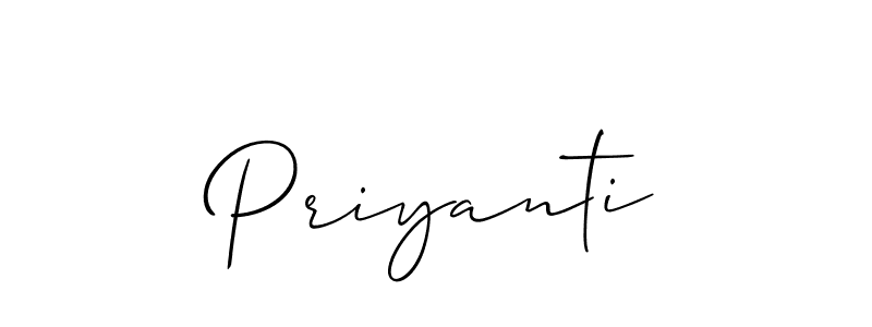 Also we have Priyanti name is the best signature style. Create professional handwritten signature collection using Allison_Script autograph style. Priyanti signature style 2 images and pictures png