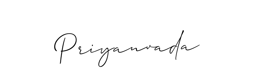 Best and Professional Signature Style for Priyanvada. Allison_Script Best Signature Style Collection. Priyanvada signature style 2 images and pictures png