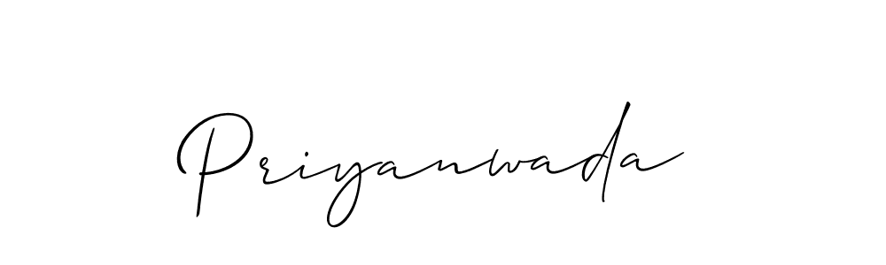 Priyanwada stylish signature style. Best Handwritten Sign (Allison_Script) for my name. Handwritten Signature Collection Ideas for my name Priyanwada. Priyanwada signature style 2 images and pictures png