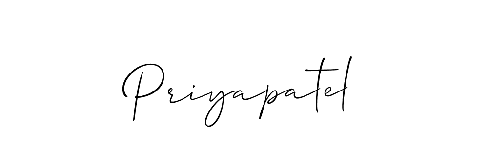 Priyapatel stylish signature style. Best Handwritten Sign (Allison_Script) for my name. Handwritten Signature Collection Ideas for my name Priyapatel. Priyapatel signature style 2 images and pictures png