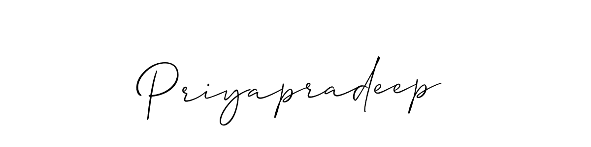 You should practise on your own different ways (Allison_Script) to write your name (Priyapradeep) in signature. don't let someone else do it for you. Priyapradeep signature style 2 images and pictures png