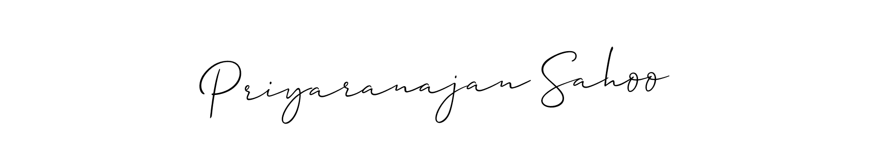 Use a signature maker to create a handwritten signature online. With this signature software, you can design (Allison_Script) your own signature for name Priyaranajan Sahoo. Priyaranajan Sahoo signature style 2 images and pictures png