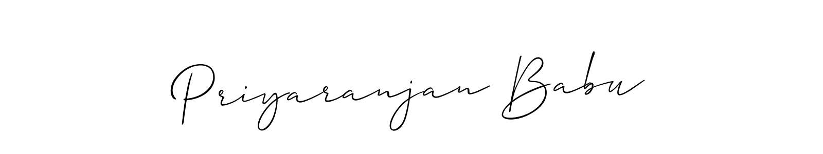 How to make Priyaranjan Babu name signature. Use Allison_Script style for creating short signs online. This is the latest handwritten sign. Priyaranjan Babu signature style 2 images and pictures png