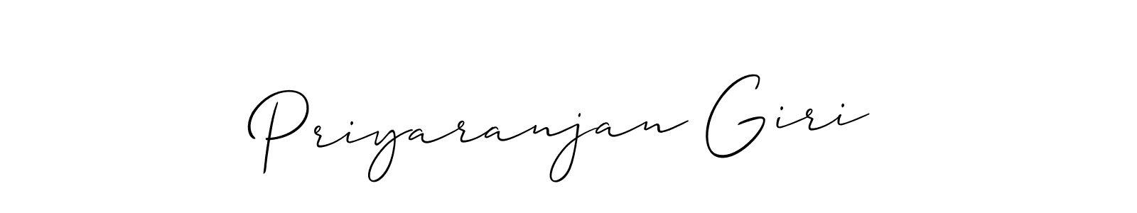 Use a signature maker to create a handwritten signature online. With this signature software, you can design (Allison_Script) your own signature for name Priyaranjan Giri. Priyaranjan Giri signature style 2 images and pictures png