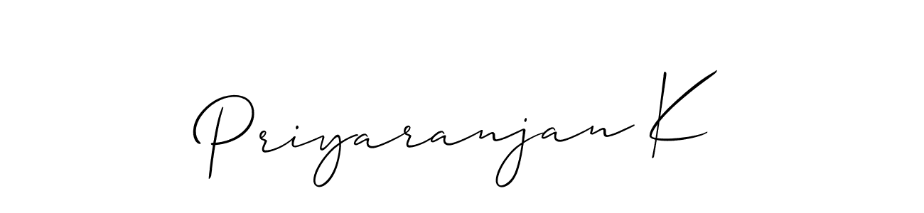 if you are searching for the best signature style for your name Priyaranjan K. so please give up your signature search. here we have designed multiple signature styles  using Allison_Script. Priyaranjan K signature style 2 images and pictures png