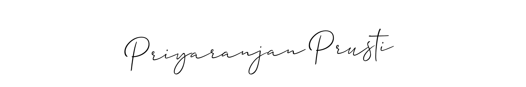 How to make Priyaranjan Prusti name signature. Use Allison_Script style for creating short signs online. This is the latest handwritten sign. Priyaranjan Prusti signature style 2 images and pictures png