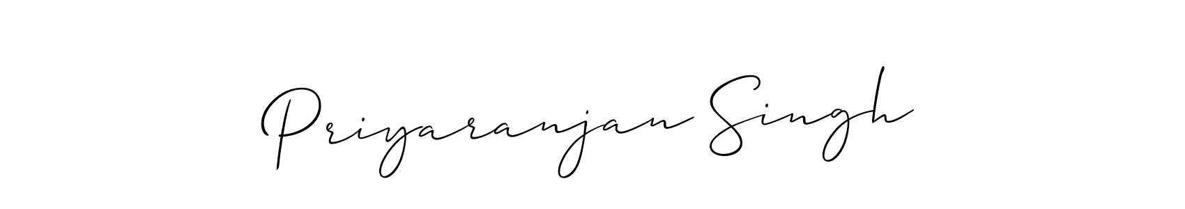 How to make Priyaranjan Singh name signature. Use Allison_Script style for creating short signs online. This is the latest handwritten sign. Priyaranjan Singh signature style 2 images and pictures png