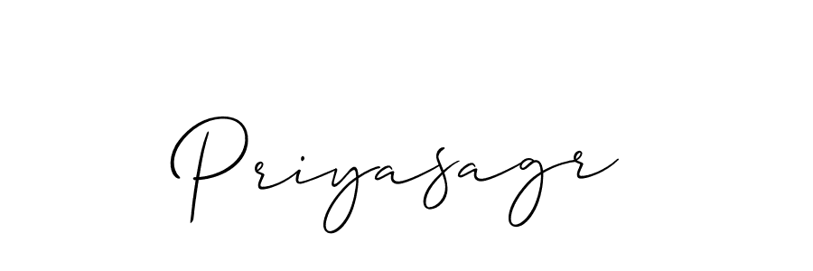 Design your own signature with our free online signature maker. With this signature software, you can create a handwritten (Allison_Script) signature for name Priyasagr. Priyasagr signature style 2 images and pictures png