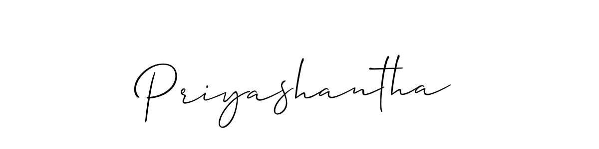 How to make Priyashantha signature? Allison_Script is a professional autograph style. Create handwritten signature for Priyashantha name. Priyashantha signature style 2 images and pictures png