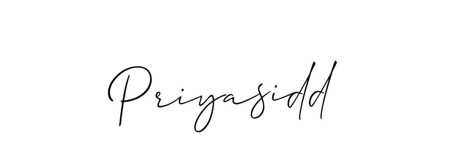 How to make Priyasidd name signature. Use Allison_Script style for creating short signs online. This is the latest handwritten sign. Priyasidd signature style 2 images and pictures png