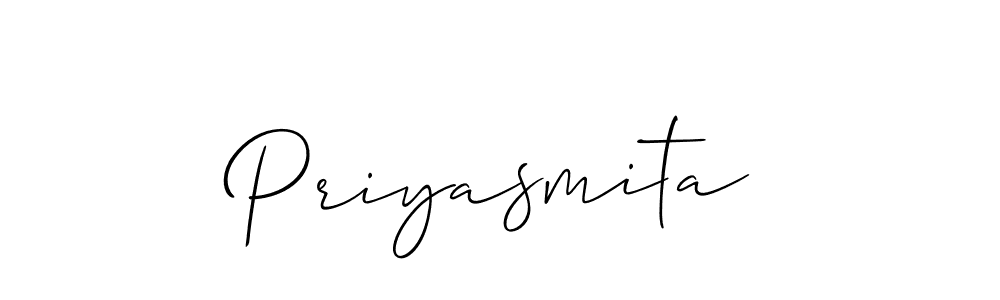 How to make Priyasmita name signature. Use Allison_Script style for creating short signs online. This is the latest handwritten sign. Priyasmita signature style 2 images and pictures png