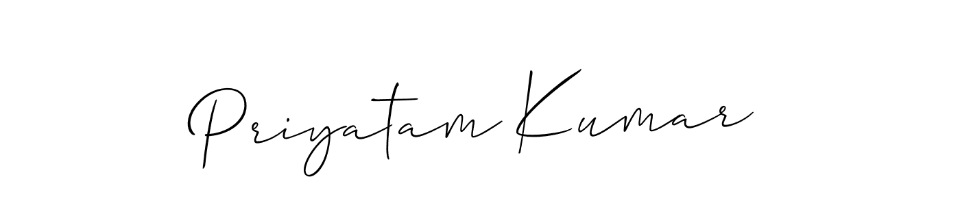 Priyatam Kumar stylish signature style. Best Handwritten Sign (Allison_Script) for my name. Handwritten Signature Collection Ideas for my name Priyatam Kumar. Priyatam Kumar signature style 2 images and pictures png