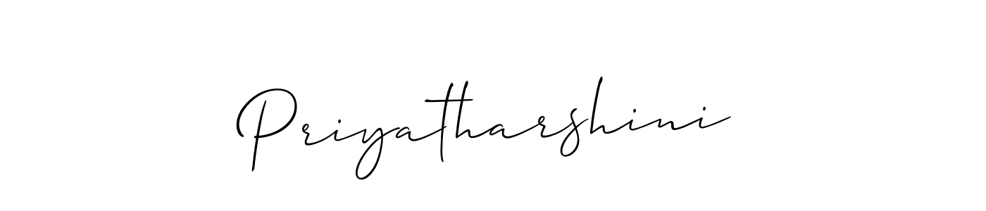 How to make Priyatharshini signature? Allison_Script is a professional autograph style. Create handwritten signature for Priyatharshini name. Priyatharshini signature style 2 images and pictures png
