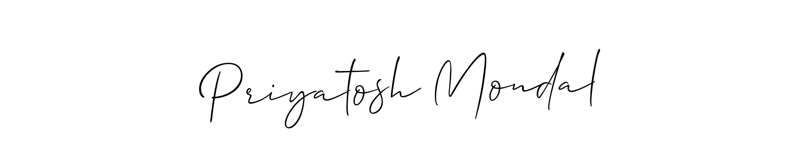 Design your own signature with our free online signature maker. With this signature software, you can create a handwritten (Allison_Script) signature for name Priyatosh Mondal. Priyatosh Mondal signature style 2 images and pictures png