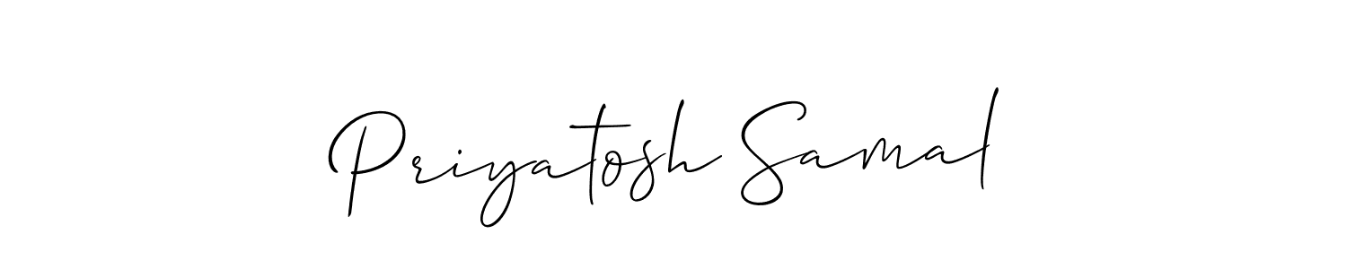 How to make Priyatosh Samal name signature. Use Allison_Script style for creating short signs online. This is the latest handwritten sign. Priyatosh Samal signature style 2 images and pictures png