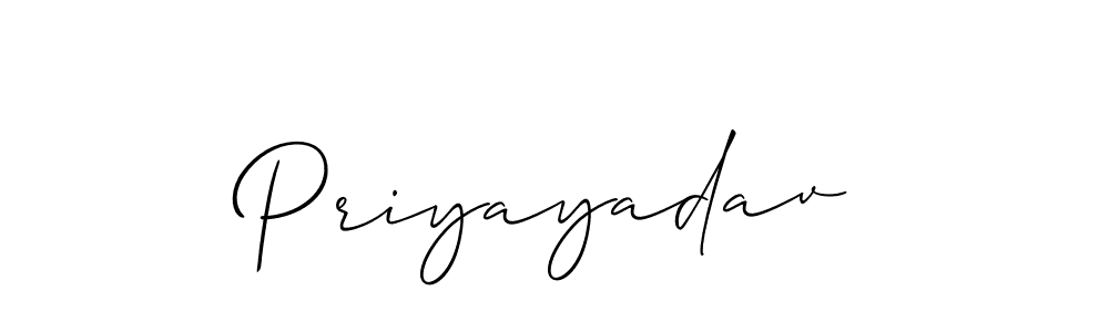 Create a beautiful signature design for name Priyayadav. With this signature (Allison_Script) fonts, you can make a handwritten signature for free. Priyayadav signature style 2 images and pictures png