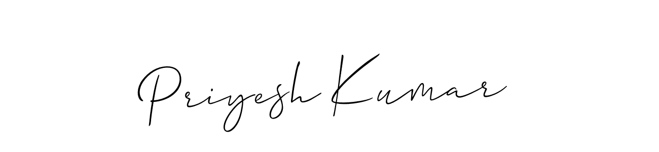 Priyesh Kumar stylish signature style. Best Handwritten Sign (Allison_Script) for my name. Handwritten Signature Collection Ideas for my name Priyesh Kumar. Priyesh Kumar signature style 2 images and pictures png