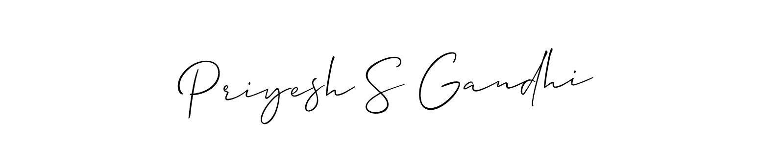 Once you've used our free online signature maker to create your best signature Allison_Script style, it's time to enjoy all of the benefits that Priyesh S Gandhi name signing documents. Priyesh S Gandhi signature style 2 images and pictures png