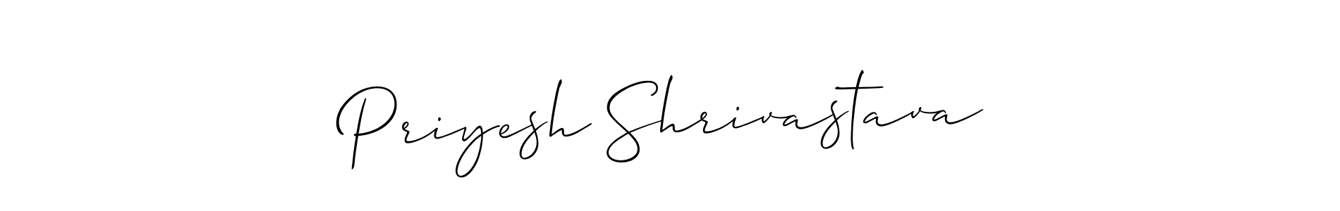 It looks lik you need a new signature style for name Priyesh Shrivastava. Design unique handwritten (Allison_Script) signature with our free signature maker in just a few clicks. Priyesh Shrivastava signature style 2 images and pictures png