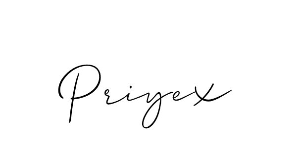 How to Draw Priyex signature style? Allison_Script is a latest design signature styles for name Priyex. Priyex signature style 2 images and pictures png