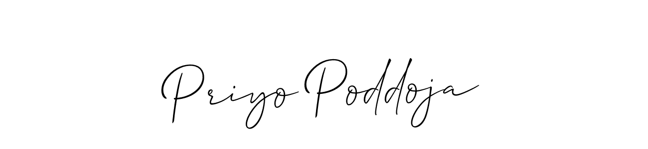 How to Draw Priyo Poddoja signature style? Allison_Script is a latest design signature styles for name Priyo Poddoja. Priyo Poddoja signature style 2 images and pictures png