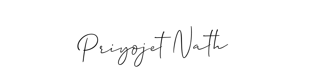 The best way (Allison_Script) to make a short signature is to pick only two or three words in your name. The name Priyojet Nath include a total of six letters. For converting this name. Priyojet Nath signature style 2 images and pictures png