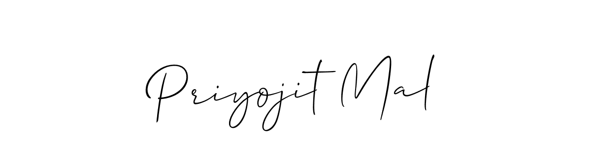 Also You can easily find your signature by using the search form. We will create Priyojit Mal name handwritten signature images for you free of cost using Allison_Script sign style. Priyojit Mal signature style 2 images and pictures png