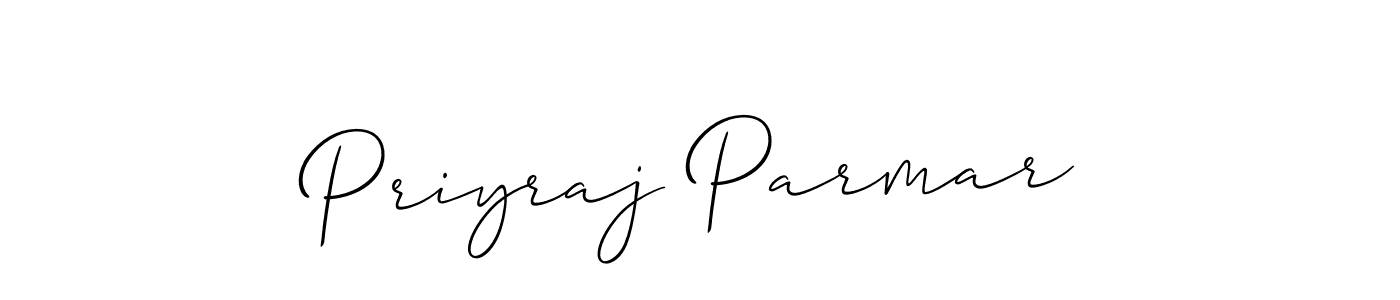 How to make Priyraj Parmar signature? Allison_Script is a professional autograph style. Create handwritten signature for Priyraj Parmar name. Priyraj Parmar signature style 2 images and pictures png