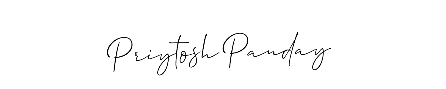 Also You can easily find your signature by using the search form. We will create Priytosh Panday name handwritten signature images for you free of cost using Allison_Script sign style. Priytosh Panday signature style 2 images and pictures png