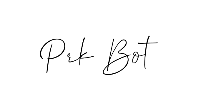 How to Draw Prk Bot signature style? Allison_Script is a latest design signature styles for name Prk Bot. Prk Bot signature style 2 images and pictures png